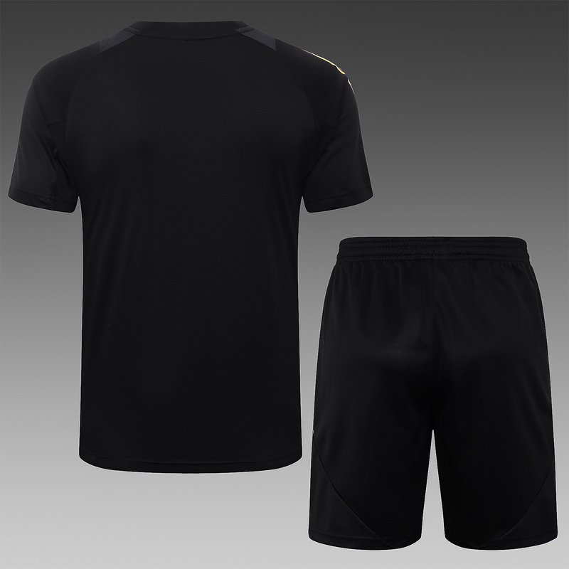 24/25 Real Madrid Black Training Set Shirt and Shorts