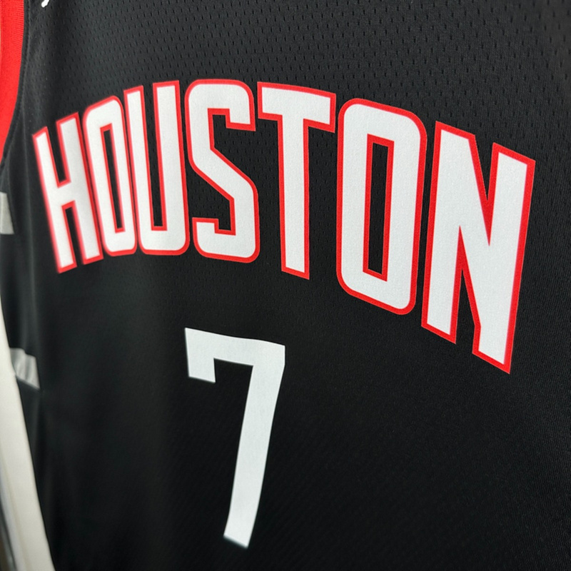 NBA Houston Rockets 2024 V-Neck Balck Jersey DURANT#7 S-XXL