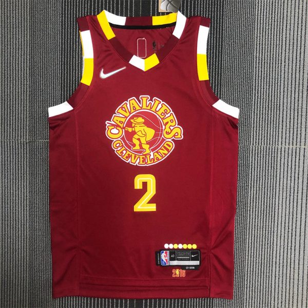 NBA Cleverland Cavaliers V-Neck Red 75th Anniversary IRVING#2 jersey S-XXL