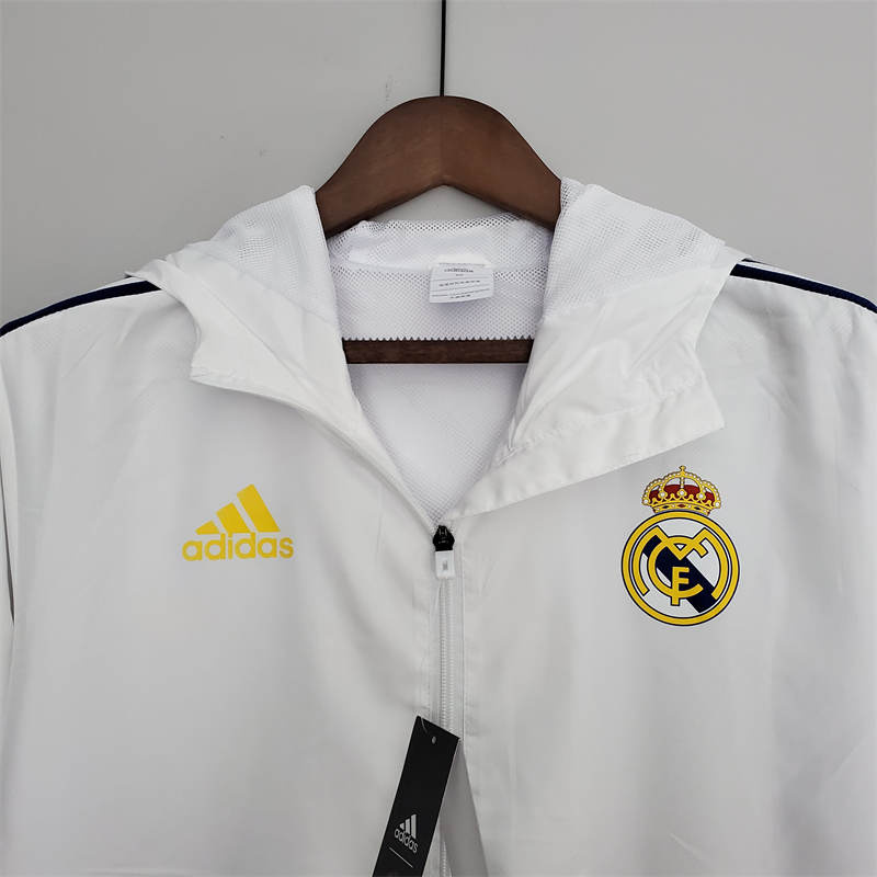 2022 Real Madrid Windbreaker White jersey Sport Unifom jersey Sport Unifom