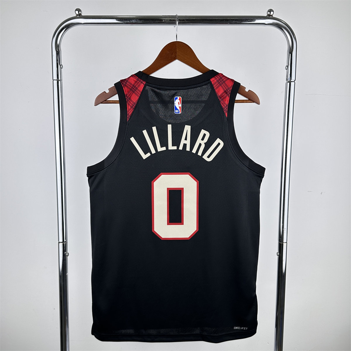 NBA Portland Trail Blazers 2024 Round Neck Black Jersey LILLARD#0 S-XXL
