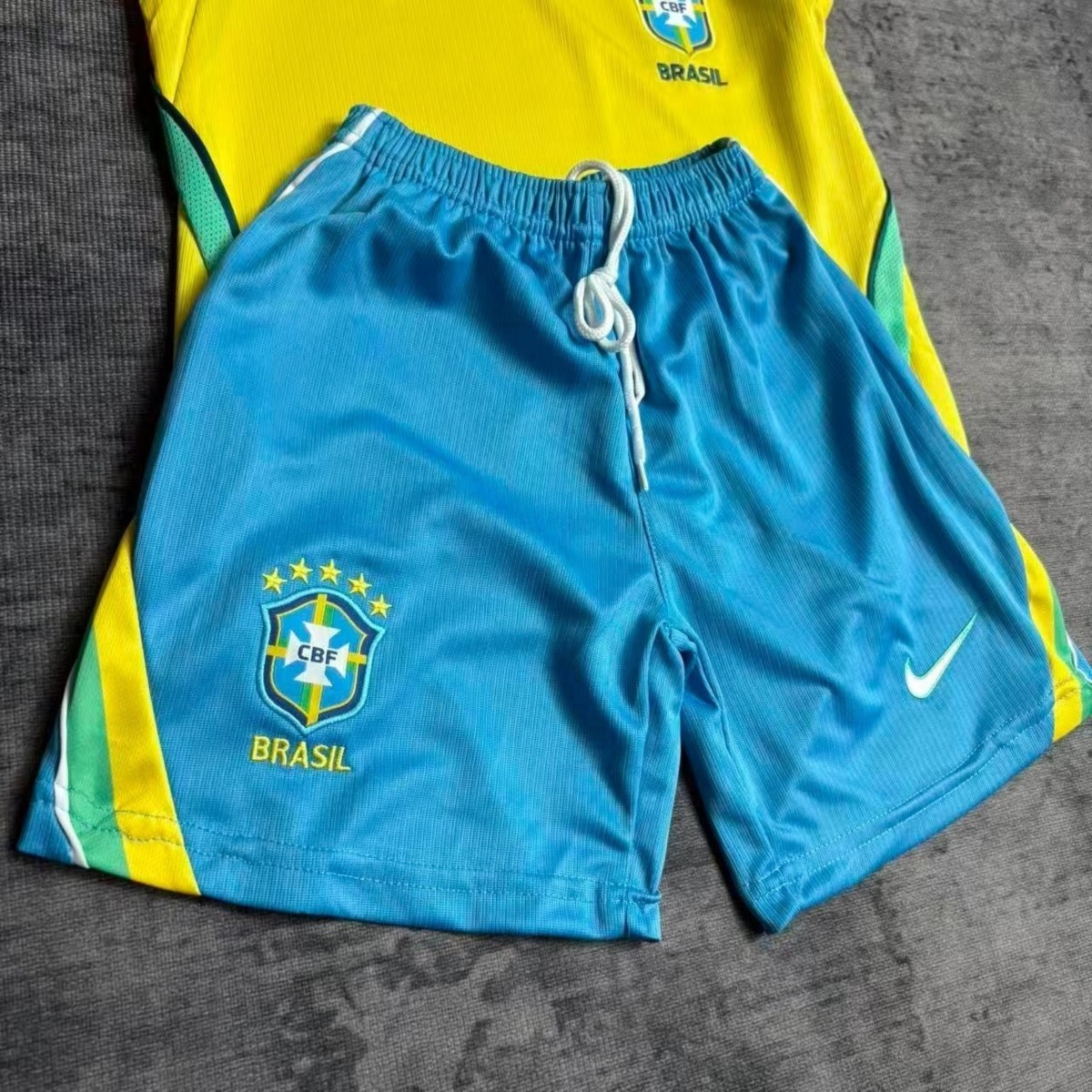 Brazil 2026 World Cup Home Kid Kits Size 16-28