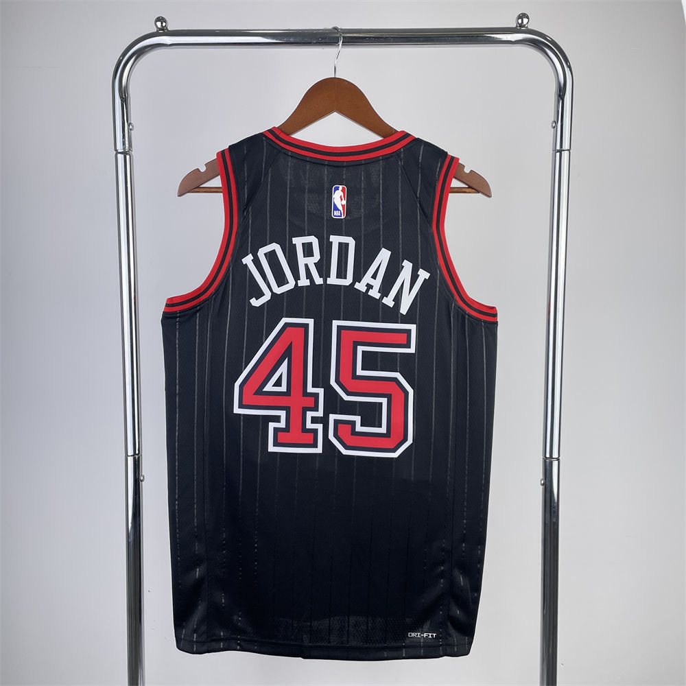 NBA Chicago Bulls Michael JORDAN#45 2022/23 Black JORDAN Edition Swingman Jersey S-XXL