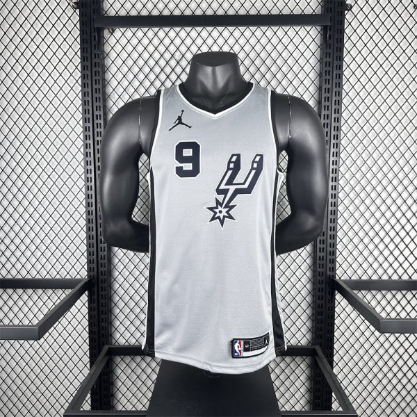 NBA San Antonio Spurs 2021 V-Neck Grey jersey PARKER#9 S-XXL