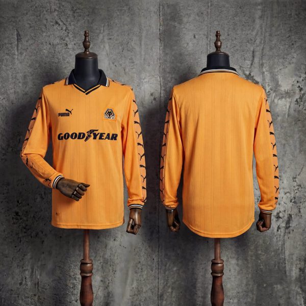Retro Wolves 1998/99 Home jersey Long Sleeve Fan Version