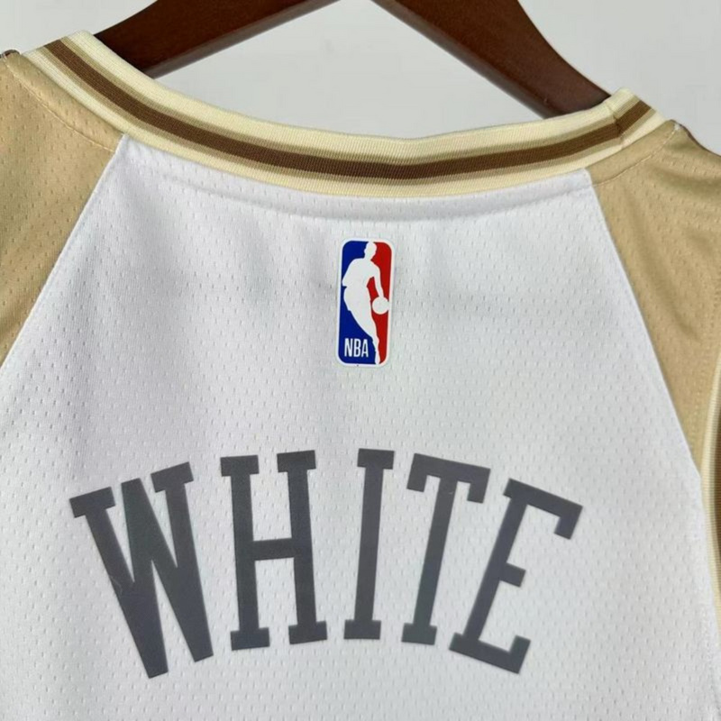 NBA Chicago Bulls 2025 Swingman City Edition Jersey WHITE#0 S-XXL