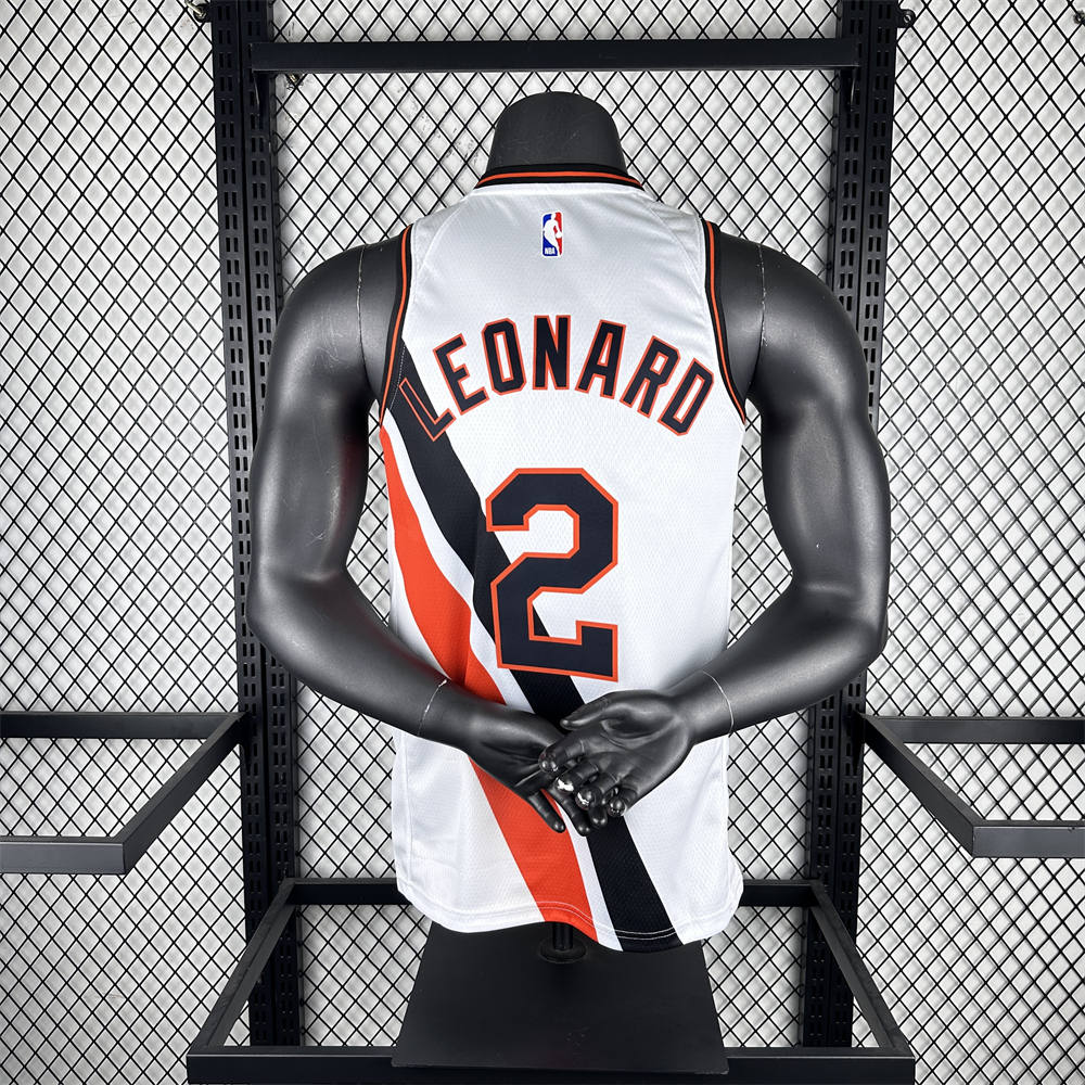 NBA Los Angeles Clippers 2020 Round Neck City Edition White Jersey LEONARD#2 S-XXL