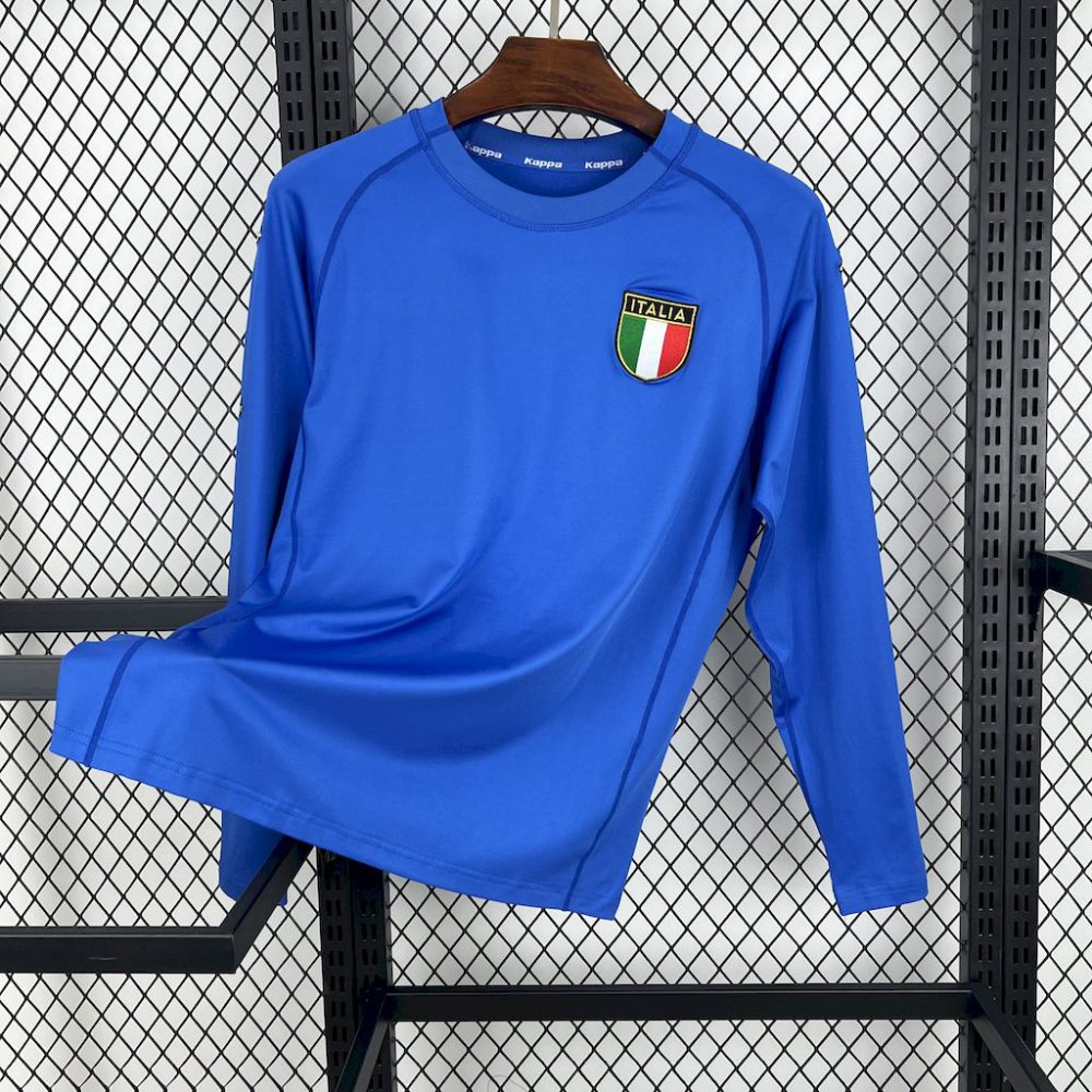 Retro Italy 2000 Euro Home Long Sleeve jersey Fan Version