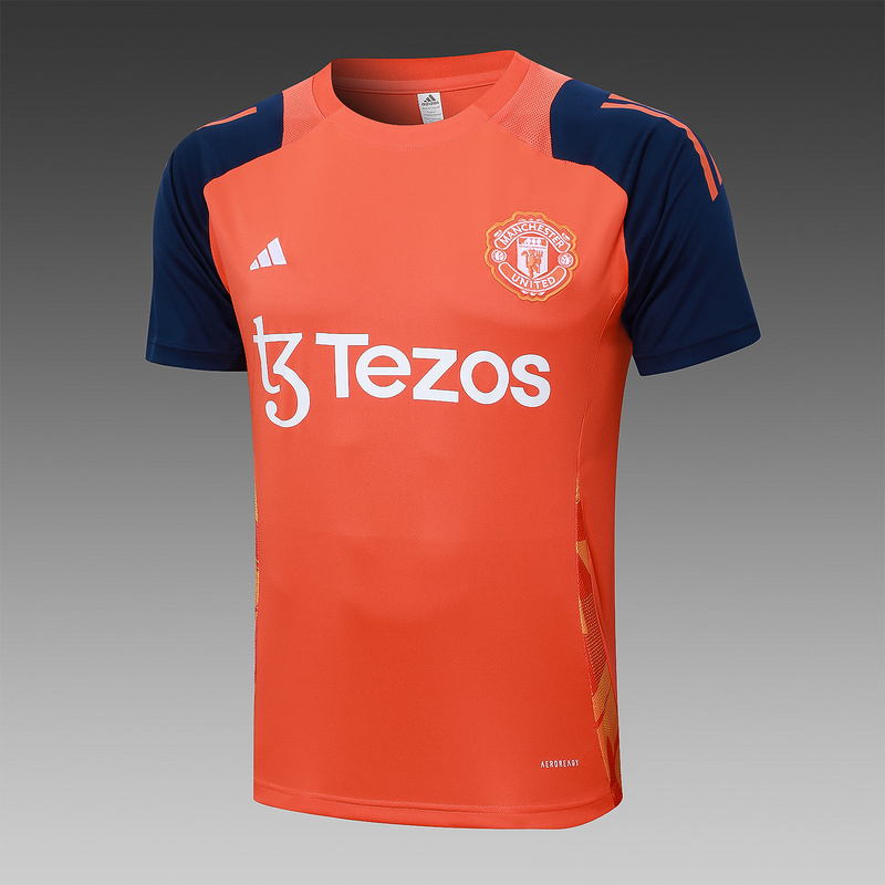 24/25 Manchester United Orange Training Set Shirt and Shorts