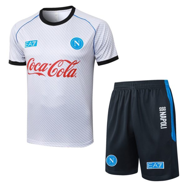 2026 Naples Light gray Training Set Shirt and Shorts