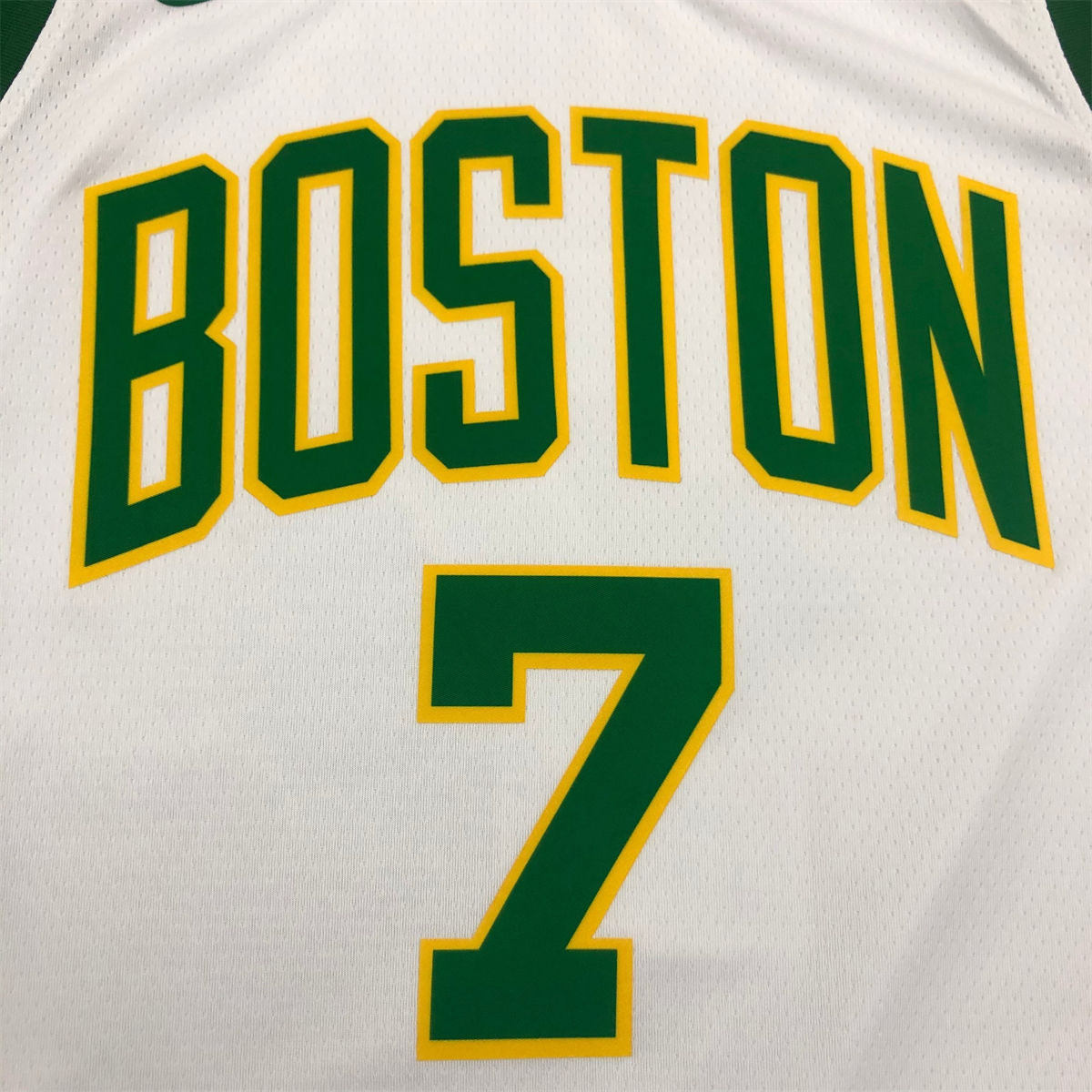 NBA Boston Celtics Round Neck White Jersey BROWN #7 S-XXL
