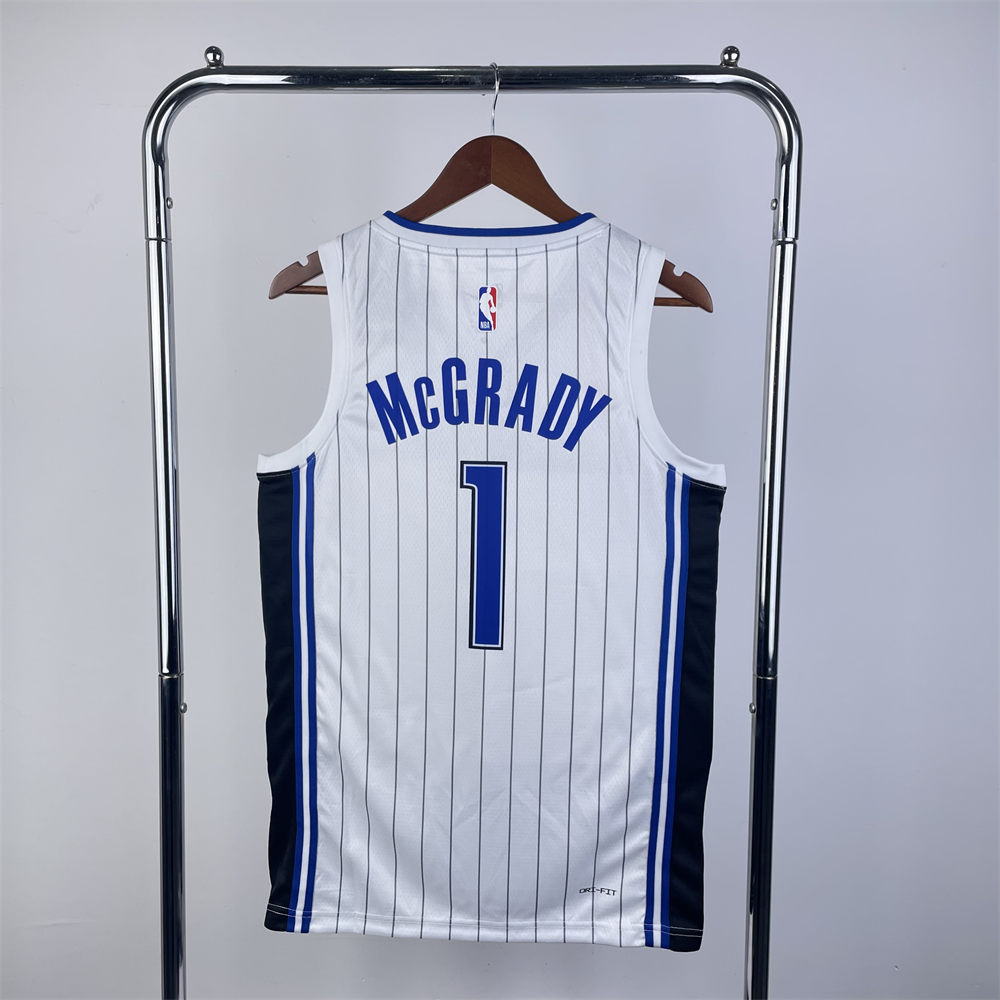 NBA Orlando Magic V-Neck Jersey White McGRADY#1 S-XXL