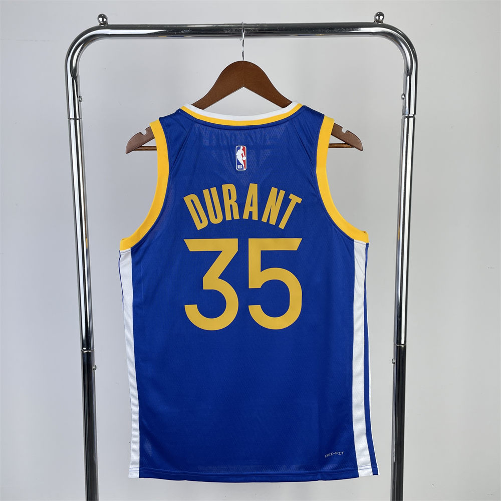 NBA Golden State Warriors 2023 V-Neck Blue Jersey DURANT#35 S-XXL
