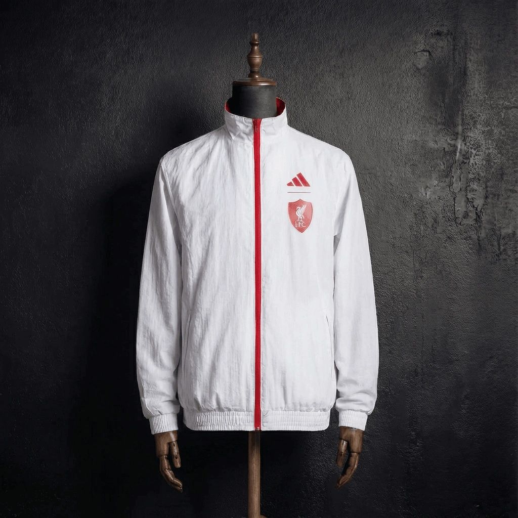 2026 Liverpool Red and White Reversible Jacket Windbreaker Sport Unifom