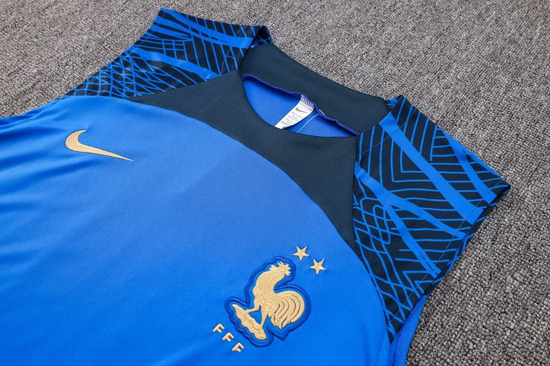 24/25 France Royal Blue Training Set Shirt and Shorts
