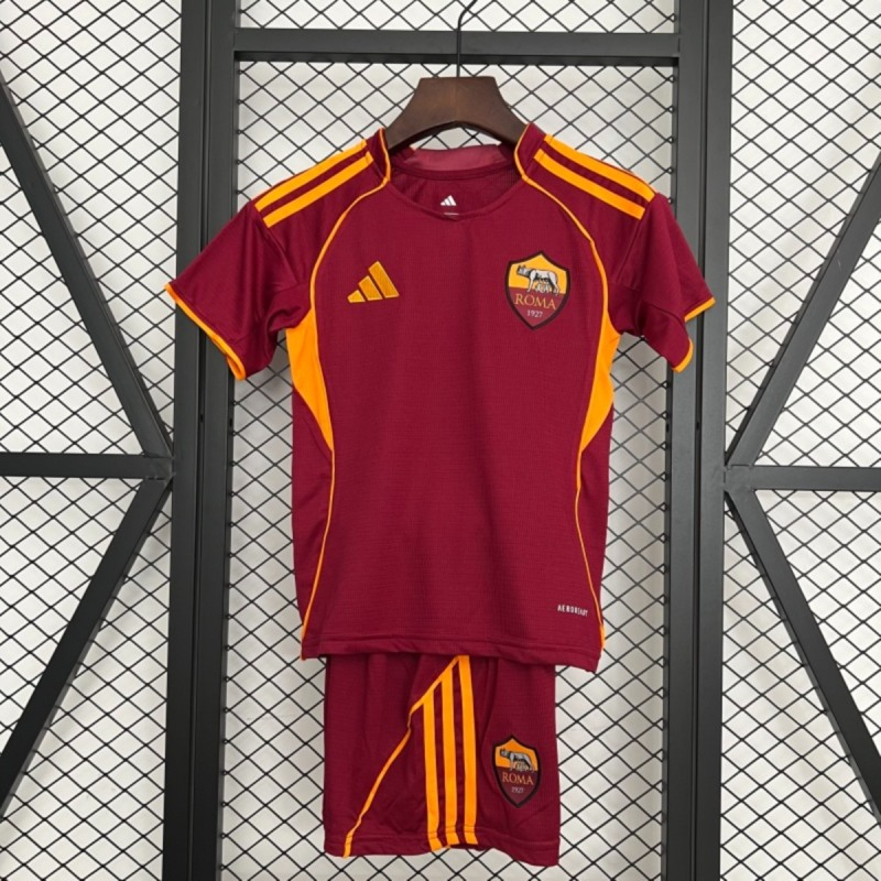 2025/26 Roma Home jersey kids Kits size: 16-28