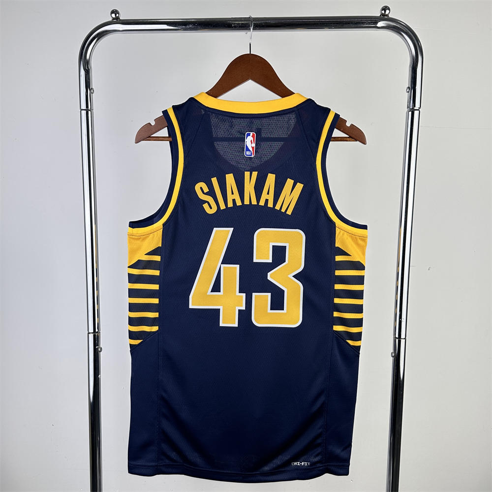 NBA Indiana Pacers V-Neck Black Jersey SIAKAM#43 S-XXL