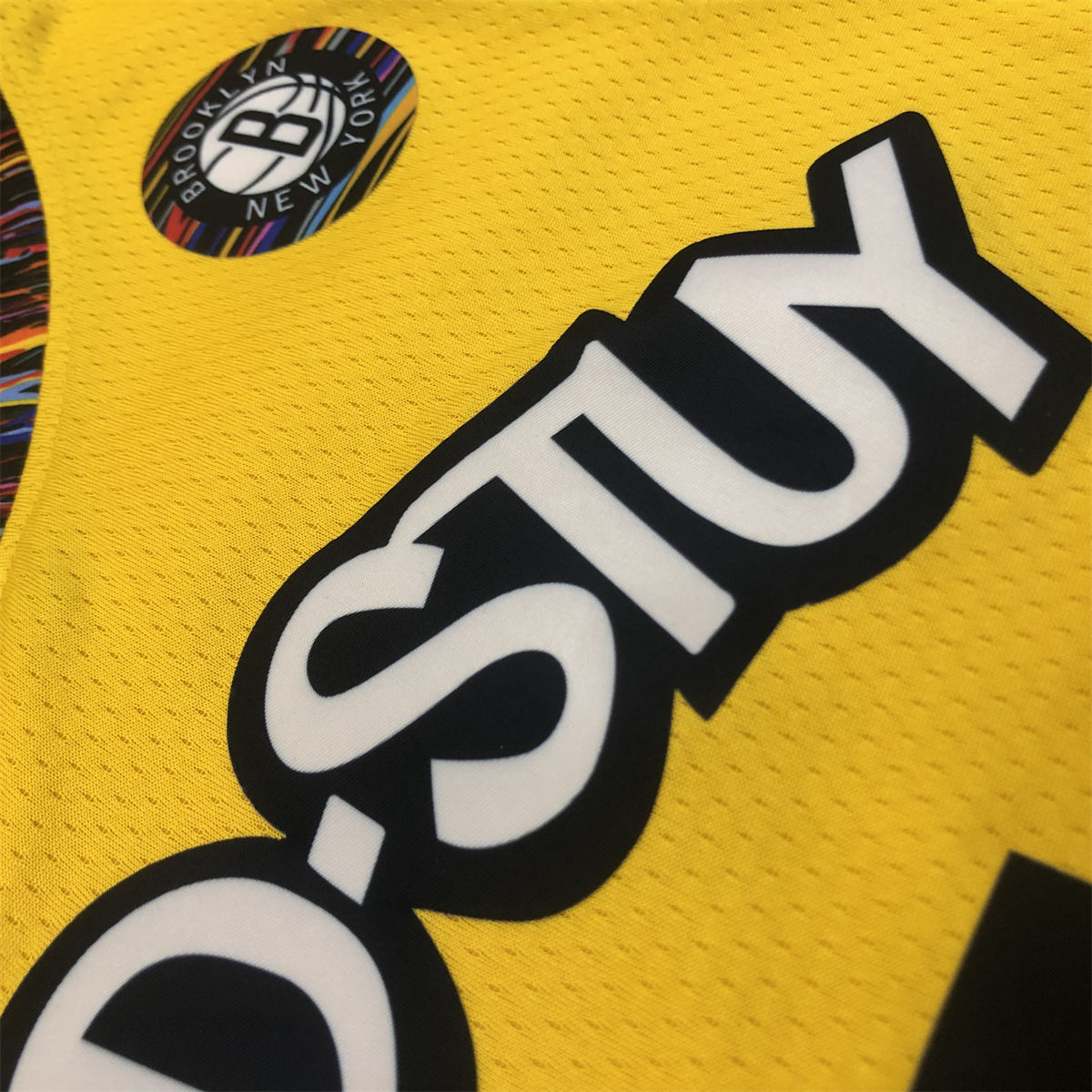 NBA Brooklyn Nets V-Neck Yellow Jersey DURANT#7 S-XXL