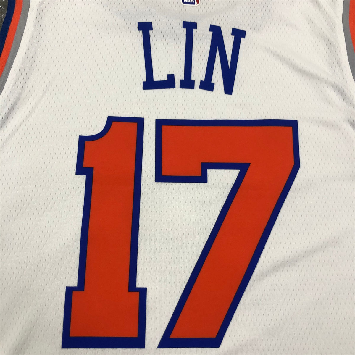 NBA New York Knicks Round Neck White jersey LIN#17 S-XXL