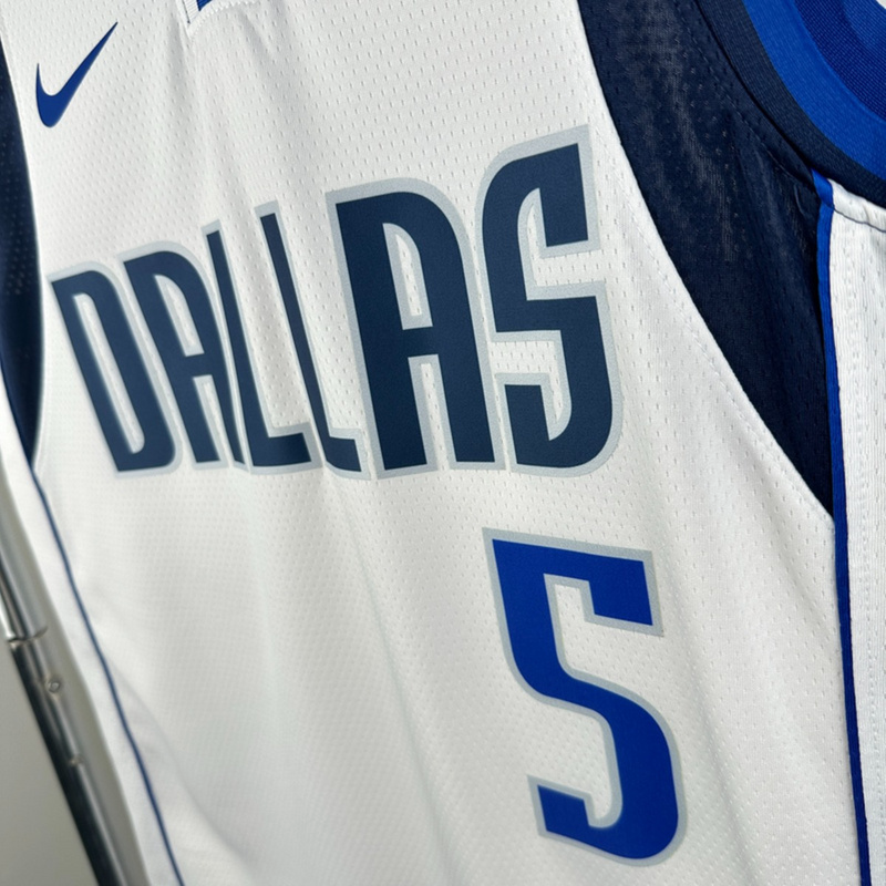 NBA Dallas Mavericks V-Neck White Jersey RUSSELL#5 S-XXL