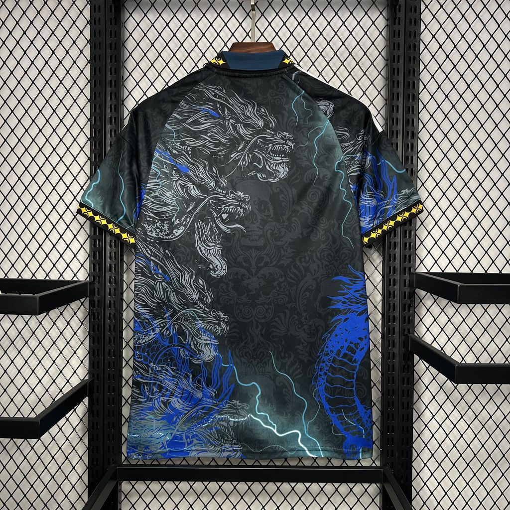 24/25 Real Madrid Black Dragon Jersey Fan Version