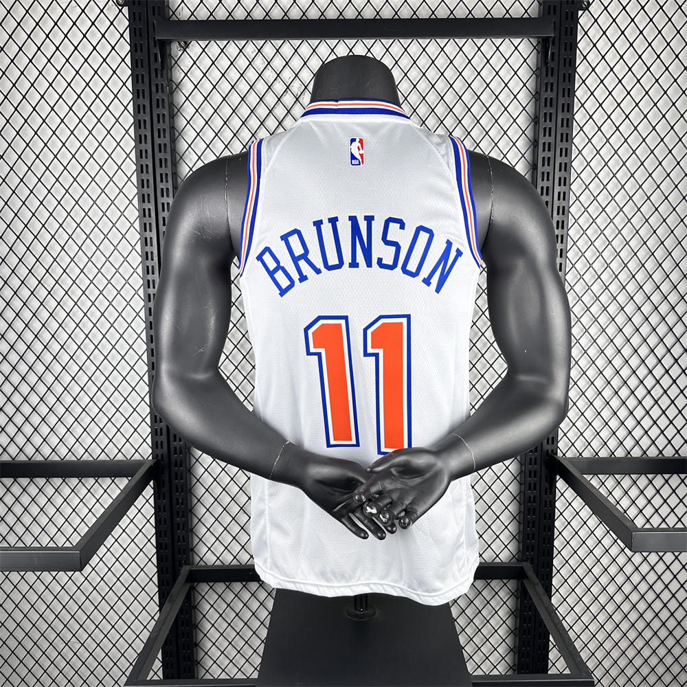 NBA New York Knicks 2019 Round Neck White jersey BRUNSON#11 S-XXL