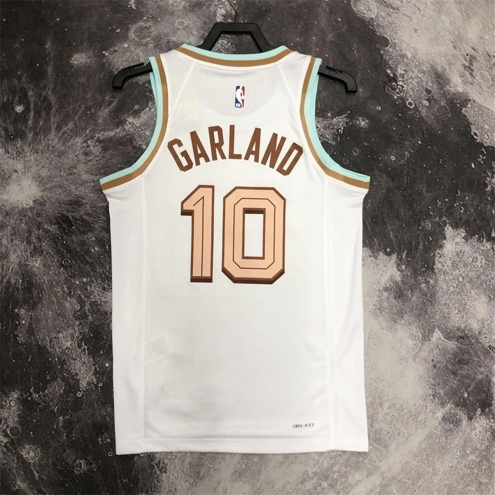 NBA Cleverland Cavaliers Round Neck White jersey GARLAND#10 S-XXL