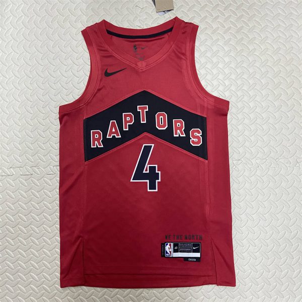 NBA Toronto Raptors V-Neck Red Jersey BARNES#4 S-XXL