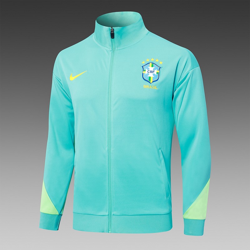 2024 Brazil Blue-Green Jacket Training Suit Set Football Team Shirt Sports Fashion