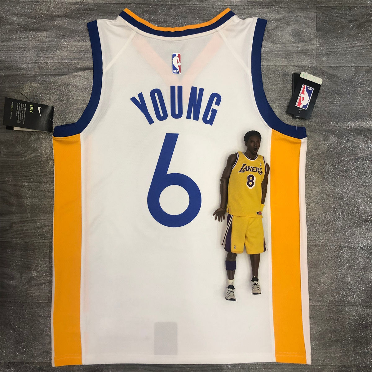 NBA Golden State Warriors v neck White Jersey YOUNG#6 S-XXL
