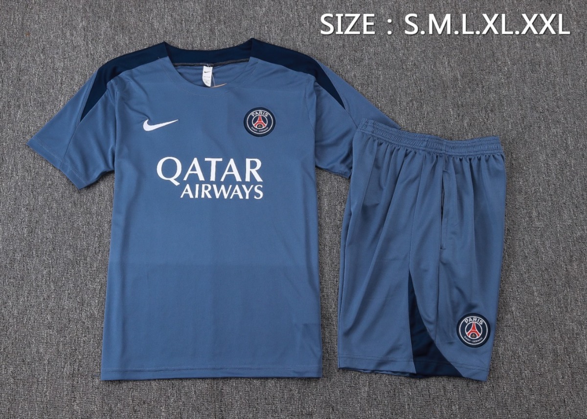 2026 PSG Light gray Training Set Shirt and Shorts