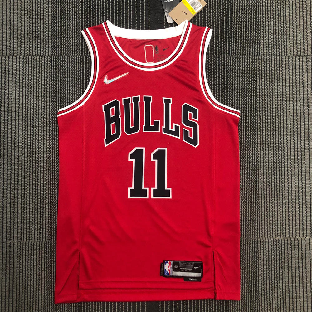 NBA Chicago Bulls Round Neck Red 75th anniversaryJersey DeROZAN#11 S-XXL