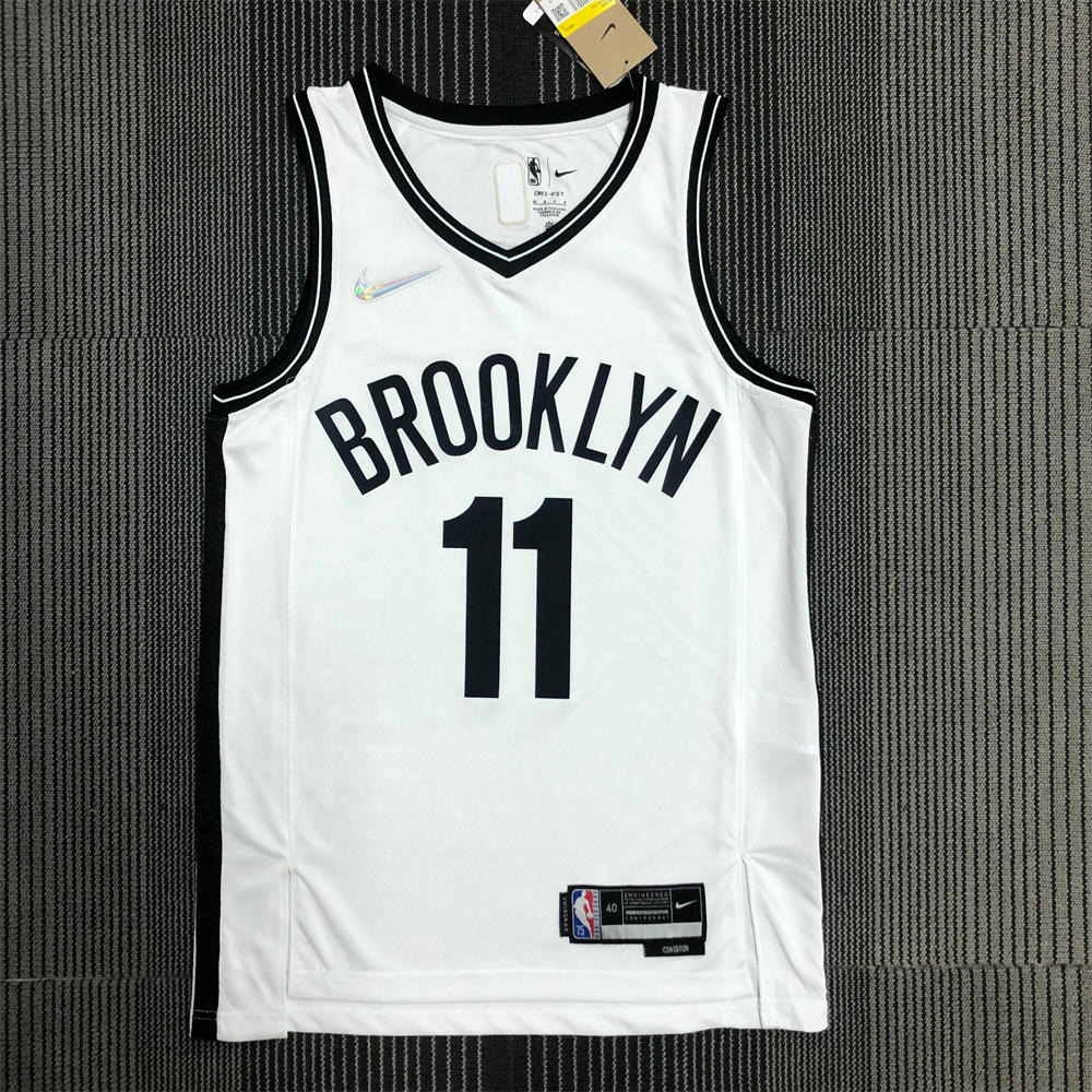NBA Brooklyn Nets V-Neck White 75th anniversary Jersey IRVING#11 S-XXL