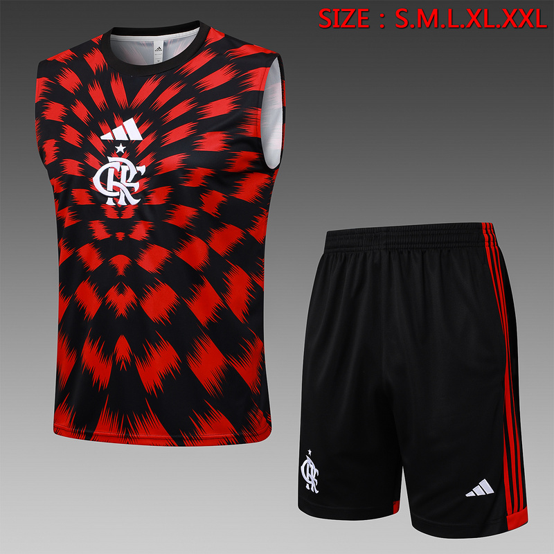 2025/26 Flamengo Red Black Training Set Shirt and Shorts