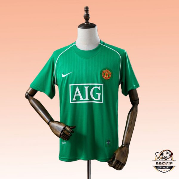 Retro Manchester United 2007/08 Green Goalkeeper jersey Fan Version