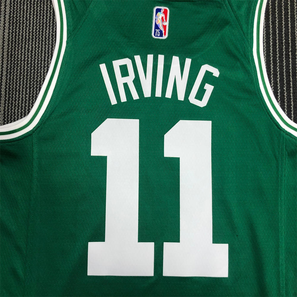 NBA Boston Celtics Round Neck 75th anniversary Green Jersey IRVING#11 S-XXL
