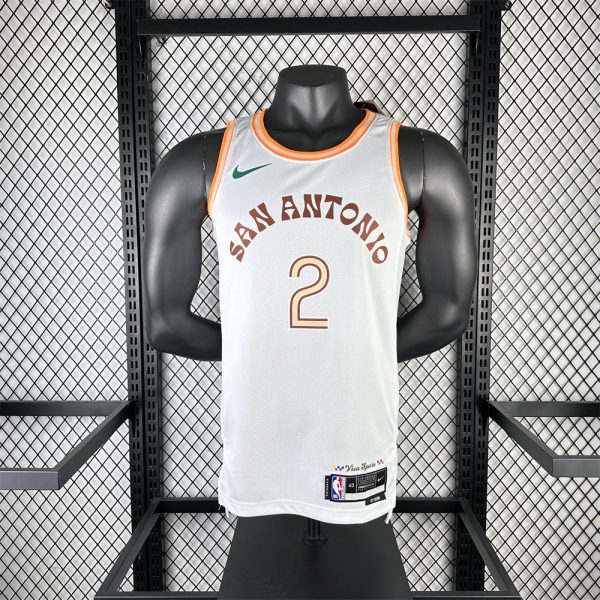 NBA San Antonio Spurs LEONARD#2 2024 White City Edition Swingman Jersey S-XXL