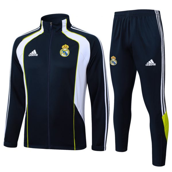 2025/26 Real Madrid cyan Jacket Training Suit Set Football Team Shirt Sports Fashion