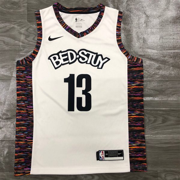 NBA Brooklyn Nets V-Neck White Jersey HARDEN#13 S-XXL