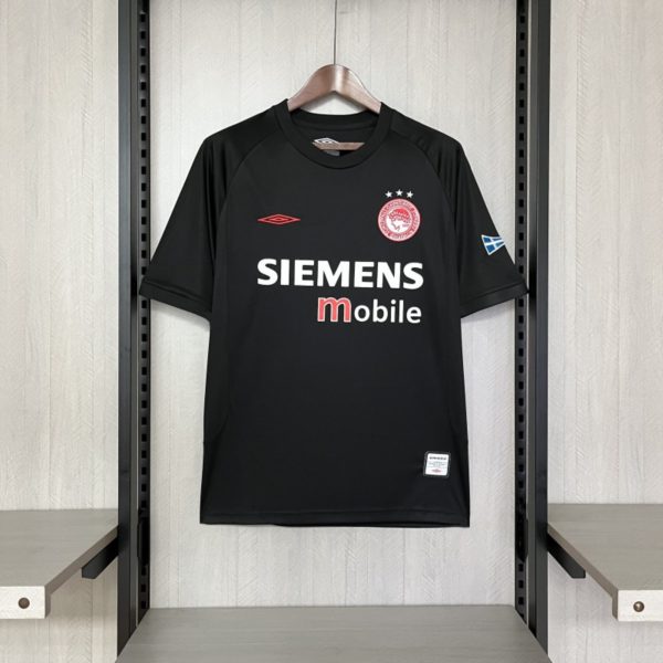 Retro Olympiacos 2004/06 Away Black jersey Fan Version