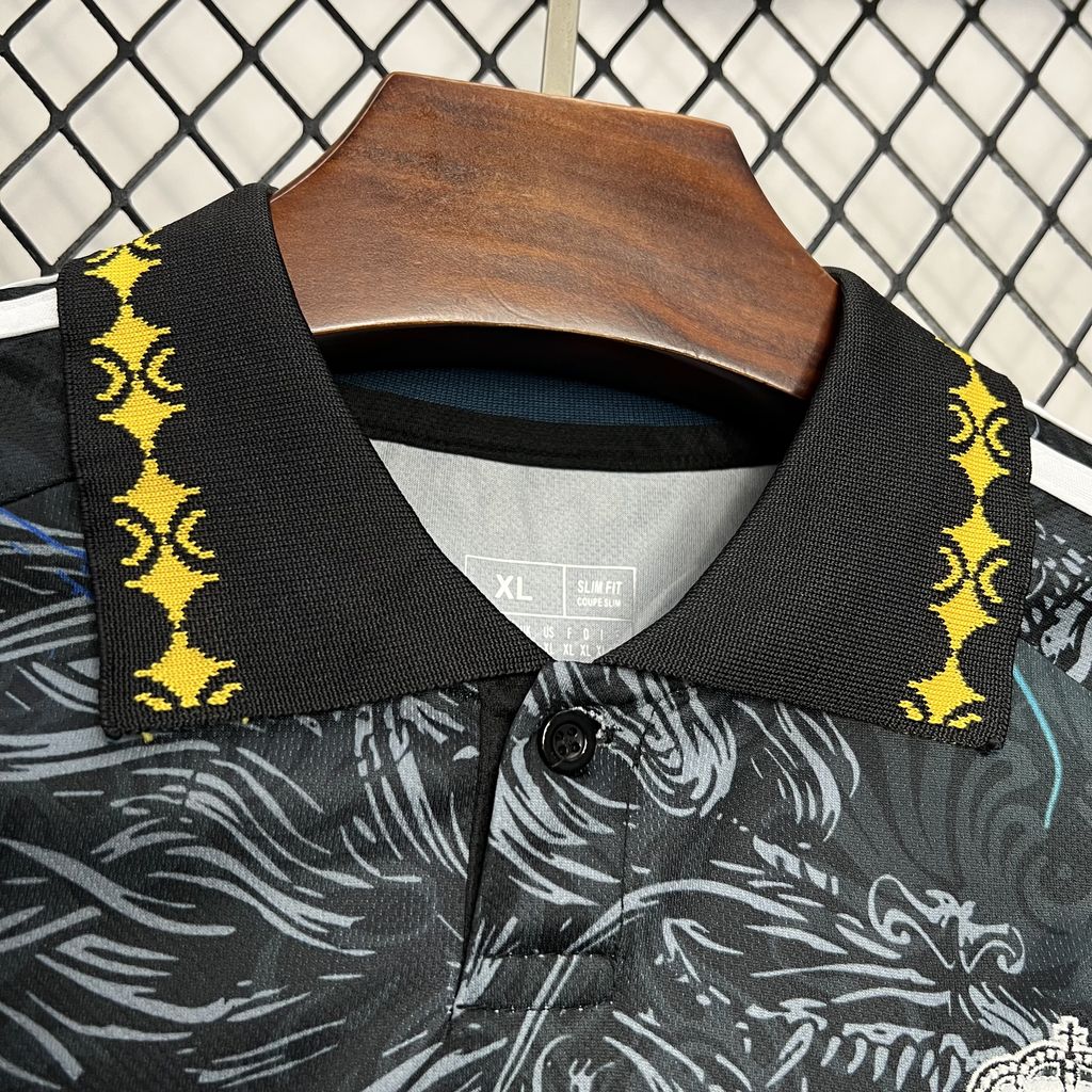24/25 Real Madrid Black Dragon Jersey Fan Version