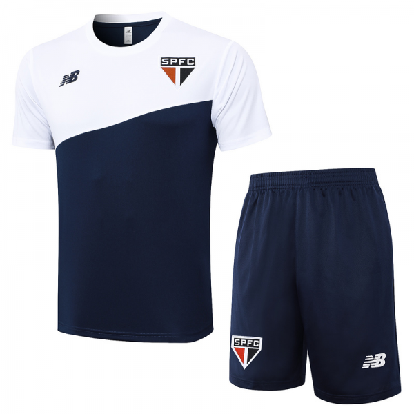 24/25 Sao Paulo Blue and White Training Set Shirt and Shorts