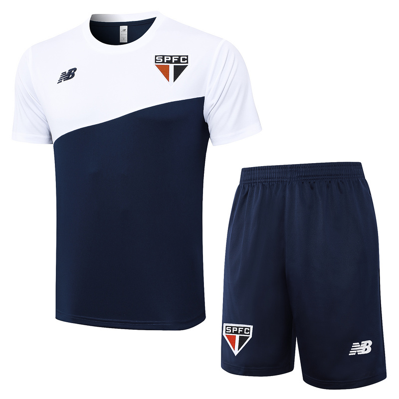 24/25 Sao Paulo Blue and White Training Set Shirt and Shorts