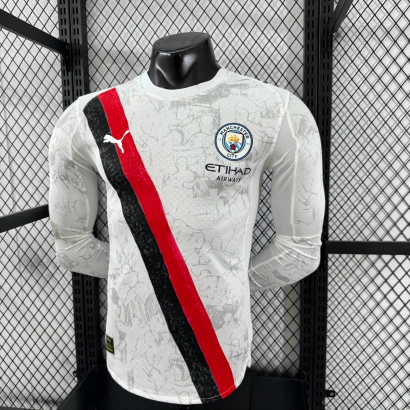 2025/26 Manchester City Away Long Sleeve Jersey Player Version