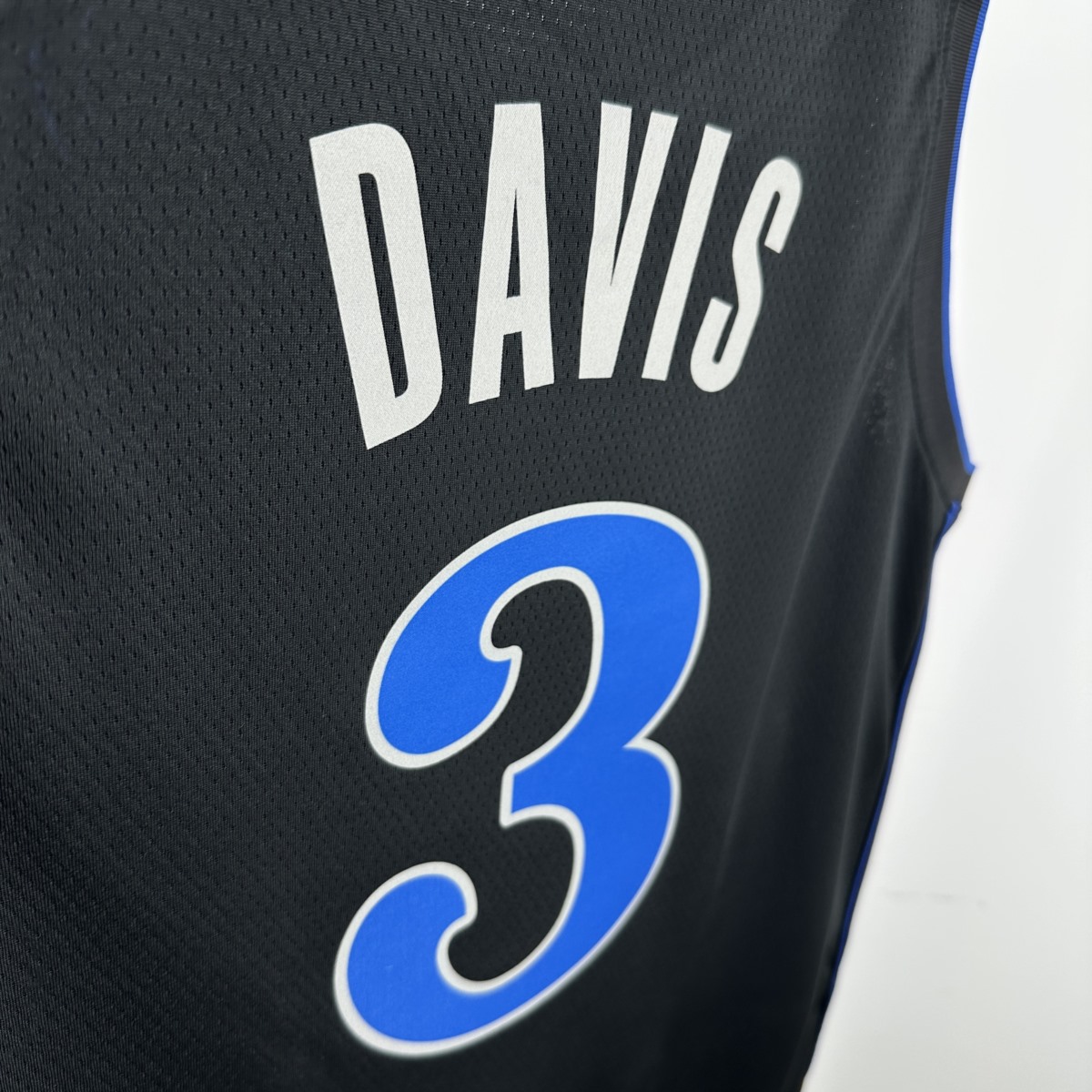 NBA Dallas Mavericks 2024 V-Neck Black Jersey DAVIS#3 S-XXL