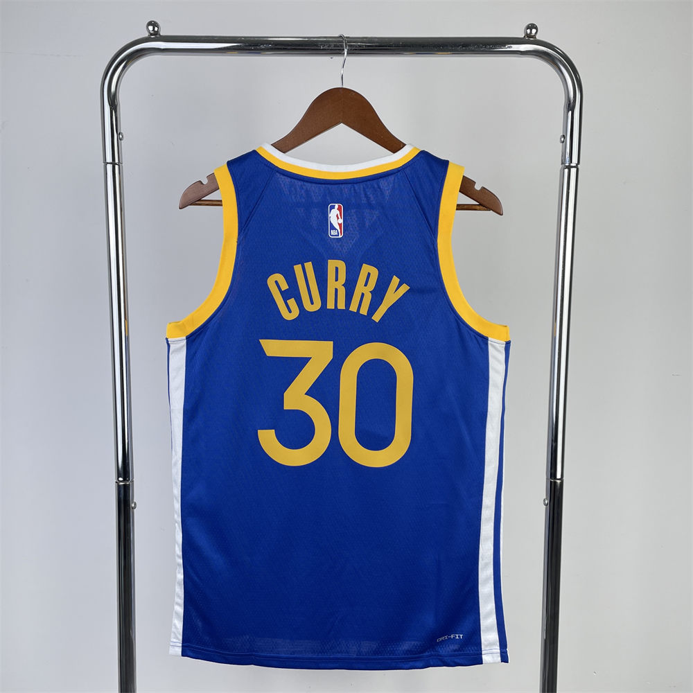 NBA Golden State Warriors 2023 V-Neck Blue Jersey CURRY#30 S-XXL