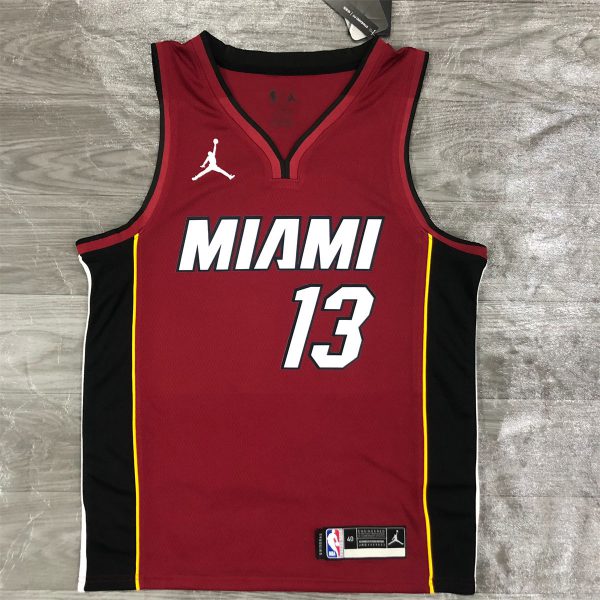 NBA Miami Hearts V-Neck Red Jersey ADEBAYO#13 S-XXL