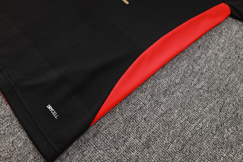 24/25 AC Milan Black Long-sleeved half-pull training kit Football team kit