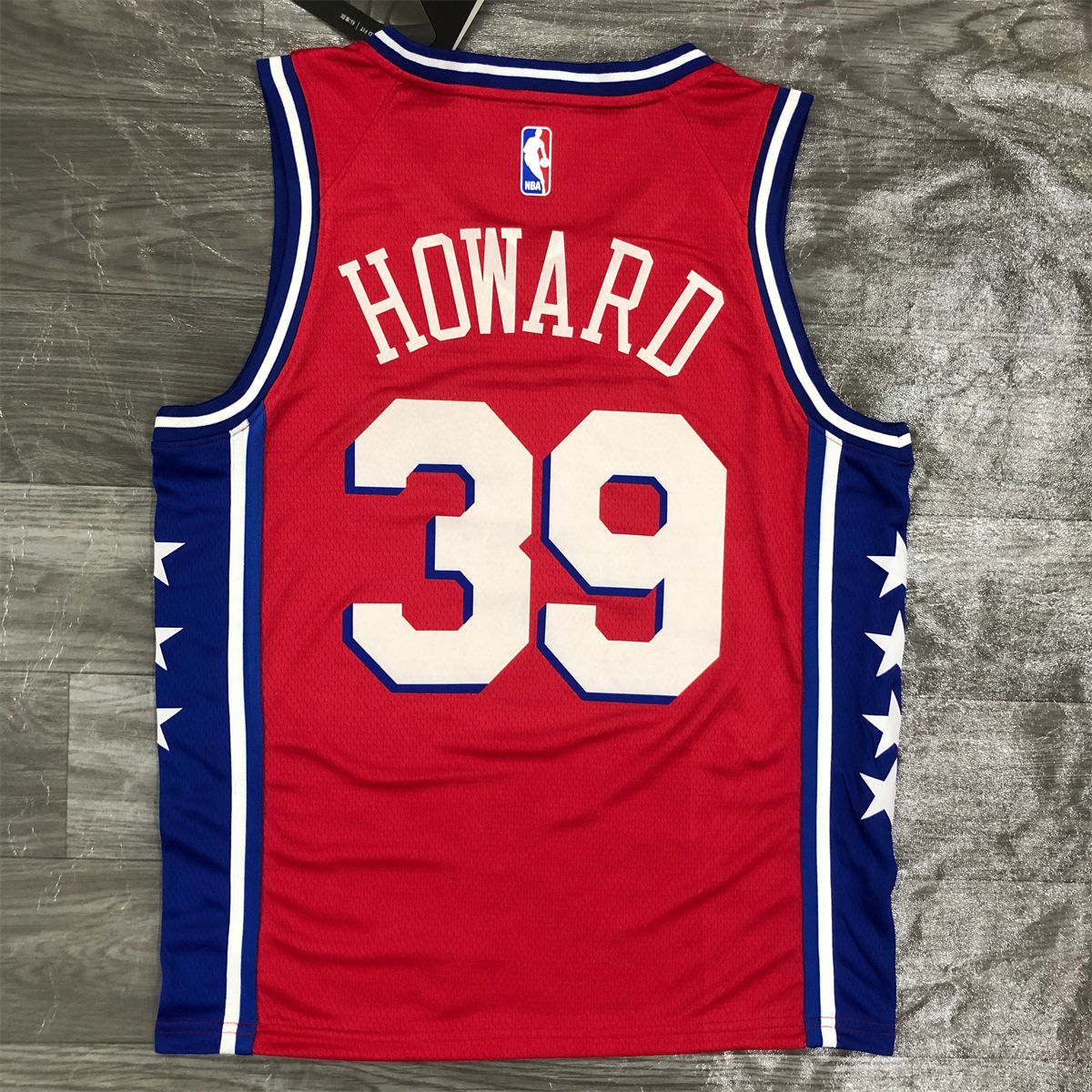 NBA Philadelphia 76ers V-Neck Red Jersey HOWARD#39 S-XXL