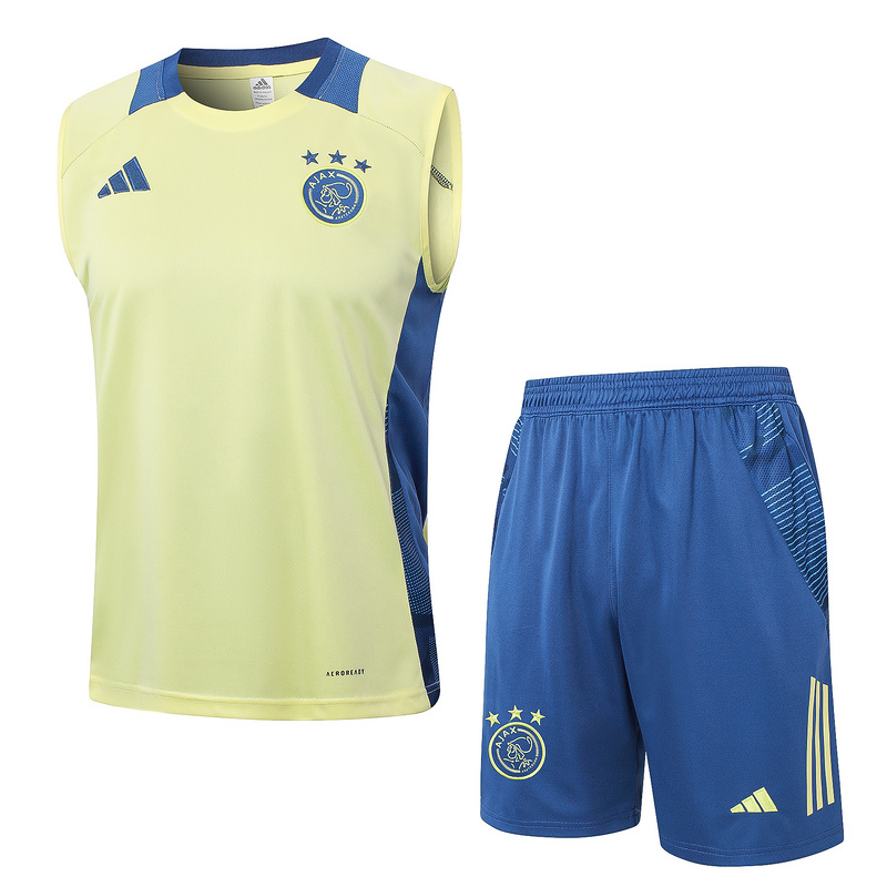 24/25 Ajax Light yellow Training Set Shirt and Shorts